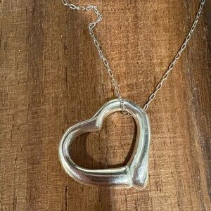 Tiffany Inspired Open Heart Necklace in 925 Sterling Silver